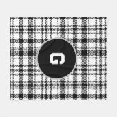 Klassiek zwart-wit geplakt fleece deken (Voorkant (Horizontaal))