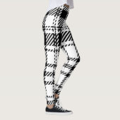 Klassiek zwart-wit geplakt leggings (Rechts)