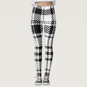 Klassiek zwart-wit geplakt leggings (Voorkant)
