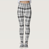 Klassiek zwart-wit geplakt leggings (Voorkant)