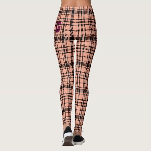Klassiek zwart-wit geplakt leggings (Achterkant)