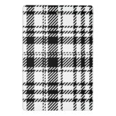 Klassiek zwart-wit geplakt mini klembord (Achterkant)