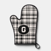 Klassiek zwart-wit geplakt ovenwant (Voorkant)