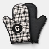 Klassiek zwart-wit geplakt ovenwant (Voorkant / Achterkant)