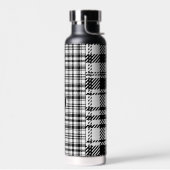 Klassiek zwart-wit geplakt waterfles (Links)