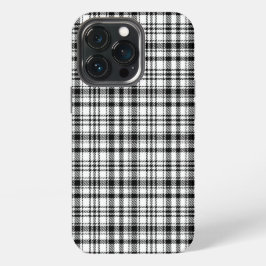 Klassiek zwart-wit geruit iPhone 13 pro hoesje