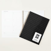 Klassiek zwart-wit gestippeld gepersonaliseerd planner (Display)