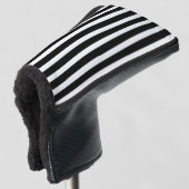 Klassiek zwart-wit gestreept golfhoofd Hoesje Golfheadcover (3/4 voorkant)