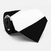 Klassiek zwart-wit gestreept Stropdas (Opgerold)