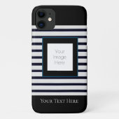 klassiek zwart wit gestreepte iPhone / iPad hoesje (Achterkant)