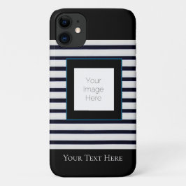 klassiek zwart wit gestreepte iPhone / iPad hoesje