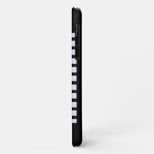 klassiek zwart wit gestreepte iPhone / iPad hoesje (Achterkant/links)
