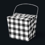 Klassiek zwart-wit Gingham-patroon Bedankdoosjes<br><div class="desc">Klassieke zwart-wit Gingham patroon voorkeur dozen.</div>