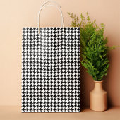 Klassiek  zwart-wit Houndstooth Pattern Klein Cadeauzakje