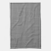 Klassiek zwart-wit houndstooth theedoek (Verticaal)