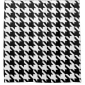 Klassiek zwart-wit-houndstoothatroon douchegordijn (Voorkant)