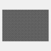 Klassiek zwart-wit-houndstoothatroon inpakpapier vel (Voorkant)