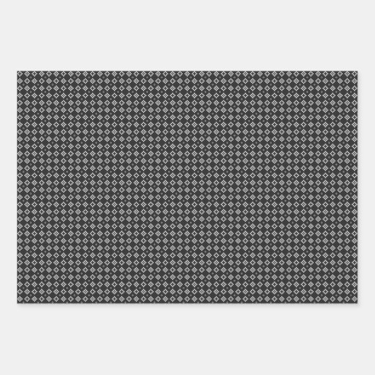 Klassiek zwart-wit-houndstoothatroon inpakpapier vel (Voorkant)