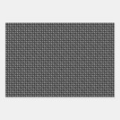 Klassiek zwart-wit-houndstoothatroon inpakpapier vel (Voorkant 3)