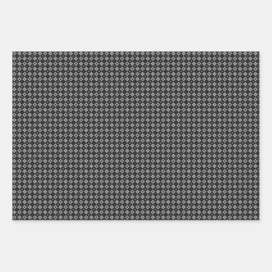 Klassiek zwart-wit-houndstoothatroon inpakpapier vel (Voorkant 3)