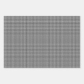 Klassiek zwart-wit-houndstoothatroon inpakpapier vel (Voorkant)