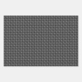 Klassiek zwart-wit-houndstoothatroon inpakpapier vel (Voorkant 2)