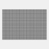 Klassiek zwart-wit-houndstoothatroon inpakpapier vel (Voorkant)