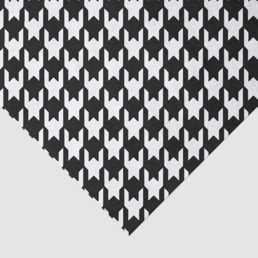 Klassiek zwart-wit-houndstoothatroon tissuepapier (Detail)