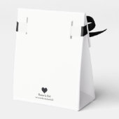 Klassiek zwart-wit huwelijk bedankdoosjes (Achterkant)