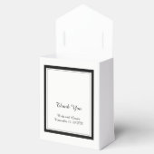 Klassiek zwart-wit huwelijk bedankdoosjes (Geopend)