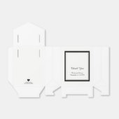 Klassiek zwart-wit huwelijk bedankdoosjes (Uitgevouwen)