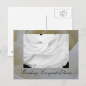 Klassiek zwart-wit huwelijk briefkaart (Voorkant / Achterkant)