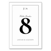 Klassiek zwart-wit huwelijk kaart (Achterkant)