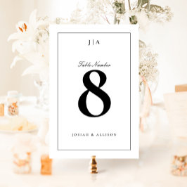 Klassiek zwart-wit huwelijk kaart