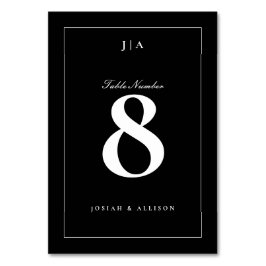 Klassiek zwart-wit huwelijk kaart