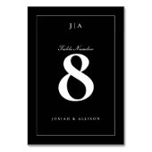 Klassiek zwart-wit huwelijk kaart (Achterkant)