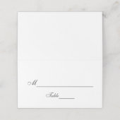 Klassiek zwart-wit huwelijk plaatskaartje (Buitenkant ongevouwen)
