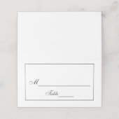 Klassiek zwart-wit huwelijk plaatskaartje (Buitenkant ongevouwen)