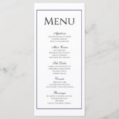Klassiek zwart-wit huwelijksdiner Menu (Voorkant)
