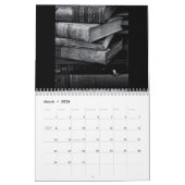 Klassiek zwart-wit kalender (Mar 2026)