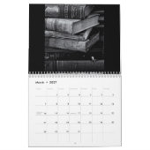 Klassiek zwart-wit kalender (Mar 2027)