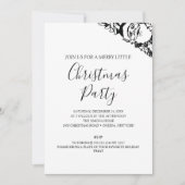 Klassiek zwart-wit kerstfeest kaart (Voorkant)