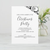 Klassiek zwart-wit kerstfeest kaart (Staand voorkant)