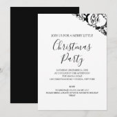 Klassiek zwart-wit kerstfeest kaart (Voorkant / Achterkant)