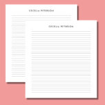 Klassiek zwart wit kleine lijnen notitieblok<br><div class="desc">Dit horizontale lijnen notitieblok is eenvoudig en klassiek. Het is perfect voor persoonlijk,  kantoor of schoolgebruik.</div>