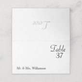 Klassiek zwart wit liefde bruiloft plaatskaartje (Buitenkant ongevouwen)