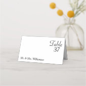 Klassiek zwart wit liefde bruiloft plaatskaartje (Voorkant)