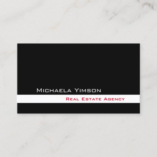 Klassiek zwart-wit met fotoprofessional visitekaartje (Voorkant)