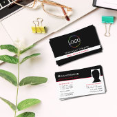 Klassiek zwart wit met Logo en fotoprofessional Visitekaartje