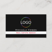 Klassiek zwart wit met Logo en fotoprofessional Visitekaartje (Voorkant)